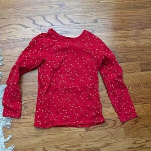 Hanna Andersson Long-Sleeve Kids Top with Gold Dots EUC